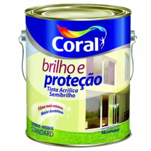 Tinta Acrílica Brilho e Proteção Coral 3,6L Branco Semibrilho