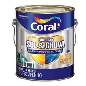 Tinta Emborrachada Coral Proteção Sol & Chuva 3,6L Branco