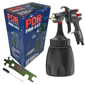 Pistola de Pintura Sucção PDR PRO-54316 Bico 1,6mm Copo Preto