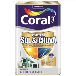 Tinta Emborrachada Coral Proteção Sol & Chuva 18L Branco