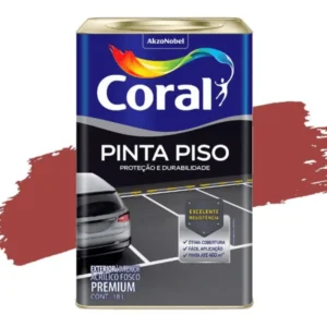 Tinta para Piso Coral Pinta Piso Segurança 18L Vermelho
